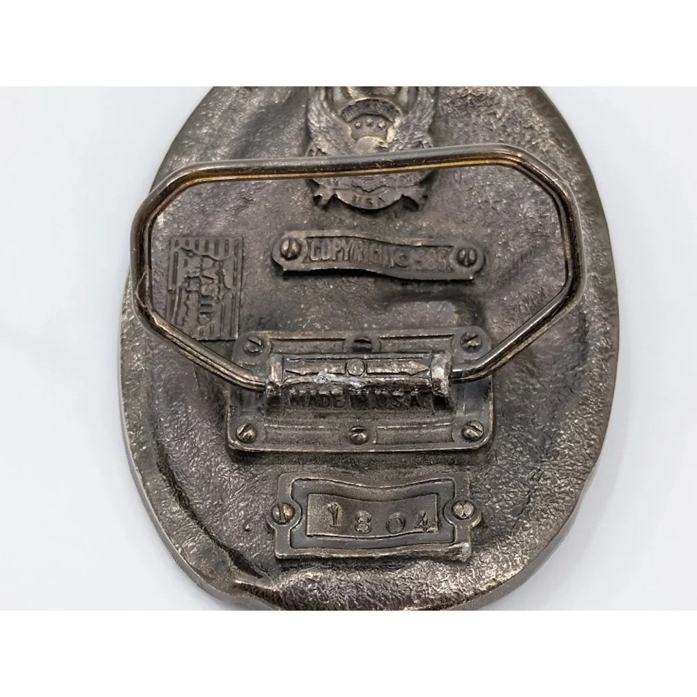 VTG 1986 Heavy Equipment Operator Belt Buckle The Great American‎ Buckle Co USA